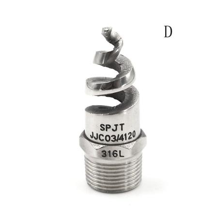 Nye 1/4" 1/2" rustfritt stål spiralkjegleforstøvningsspraymunnstykke Sprinklerhoder Hfmqv D