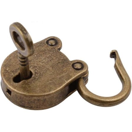 Metallinen Vintage Vanhan Tyylin Mini Riippulukko Pieni Matkalaukku Laatikko Avainlukko Kuparinvärinen