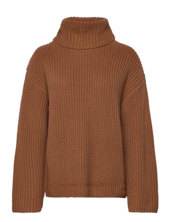 Slfsefika Ls Knit Rollneck Noos Selected Femme Brown