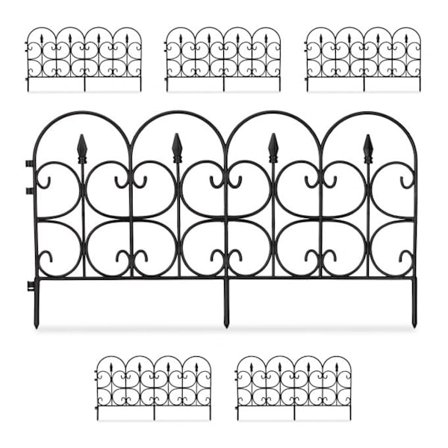 Rabattstaket plast svart/vit