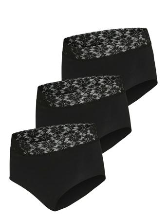 Mlheal Hw Lace Panties 3-P A. Black Mamalicious