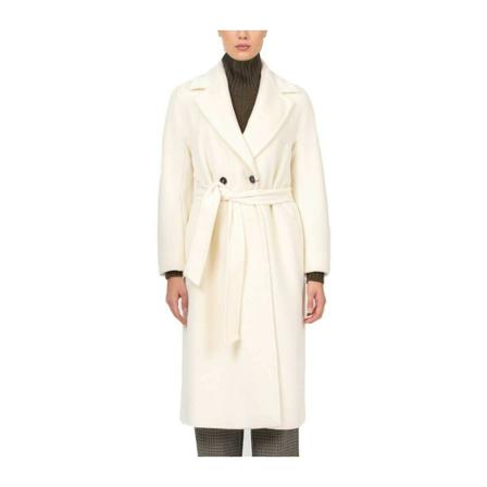 Max Mara Studio, Belted Coats Wit, Dames, Maat:S
