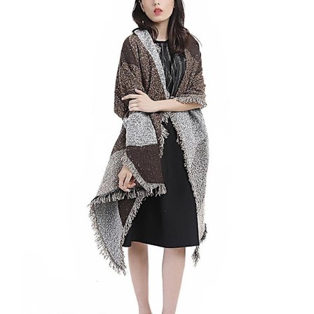 Fashion Dame Varm Stor Halstørklæde Stjal Tørklæder Dame Sjal Wraps(Kaffe)