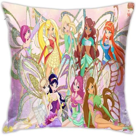 Winx Club Örngott Set med mikrofiber | Kuddfodral för hemmet andas 18"x18"
