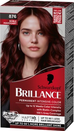 Schwarzkopf Brillance 876 Noble Mahogony (W) 876 Noble Mahogony, Hår, Hårfarve, Permanent Hårfarve