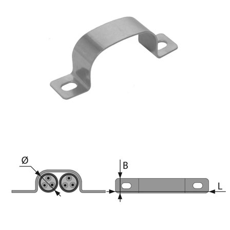 Castor Sadel 2x20mm S2-2x20