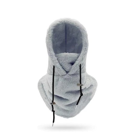 Vinter Sherpa Balaclava Huvudbonad Termisk Mask för Män Kvinnor Grå Storlek L [1-pack][D]