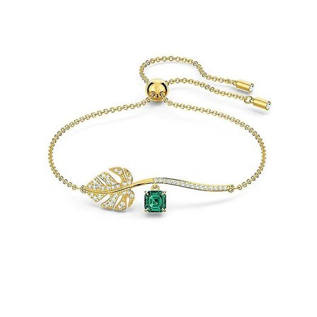 Öppen armband i palmblad i guld - Present till flickvän, födelsedag, smekmånad