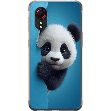 Kompatibel Mobilcover til Samsung Samsung Galaxy Xcover 5 Sød panda, der kigger gennem papir i en blød 3D-illustration