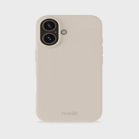 holdit iPhone 16 Mobilskal Silikon Ljusbeige