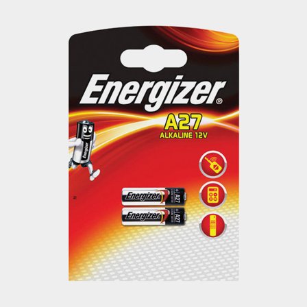 27A 12 V -akut Energizer A27, 12 V, alkalinen (LR), 2-pack