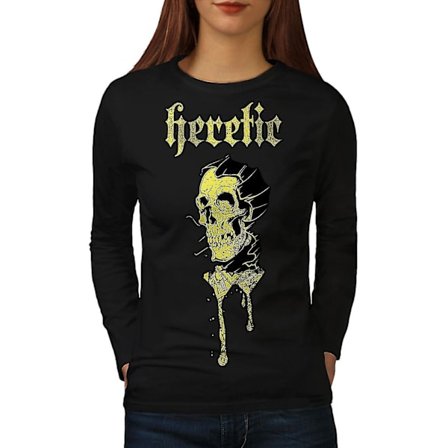Heretic Metal Goth Långärmad T-shirt för kvinnor
