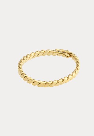Pilgrim - Lulu Recycled Twisted Stack Ri - Gold-plated - Kläder - - Bubbleroom