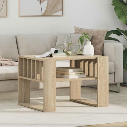 Bord låg Vidaxl Bord låg Ek Sonoma 66 x 49,5 x 45 cm Ingenjörsträ