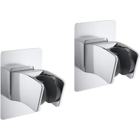 Handduschhållare, självhäftande väggmonterad duschhållare, ny icke-märkande justerbar utan att borra hål, ett set med 2