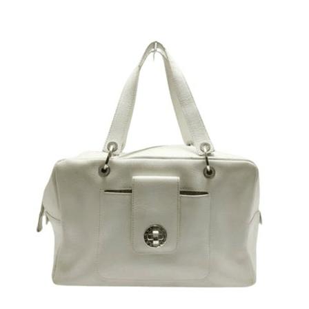 Bvlgari Vintage, Pre-owned Leather Handbag Wit, Dames, Maat:ONE Size