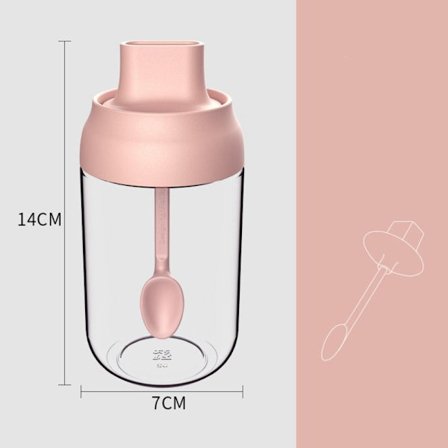 Lasinen maustelaatikko maustepurkki PINK A A