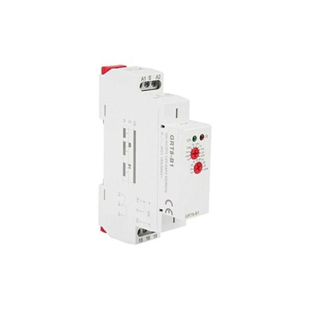 GRT8-B1 Viiverele, 12-240V AC/DC, 10 toimintoa, DIN-kiskoasennus, LED-merkkivalot, teollisuuslaitteille