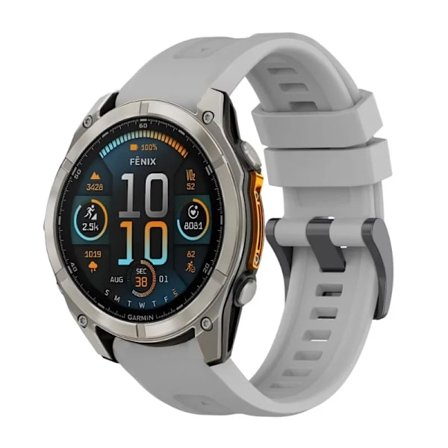 Quick Fit 26mm 22mm 20mm Silikonarmband kompatibelt med Garmin Fenix 8/Tactix 8/Enduro3/Fenix E 7X 6X Armband kompatibelt med Forerunner 965 265 Bälte