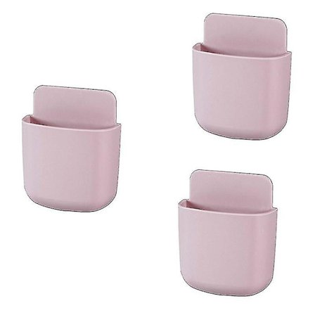 3 stk. Fjernkontrollholder Veggmonterte Holdere Telefonlading Skrivebordsarrangør Oppbevaringsbeholdere For Hjemmekontor