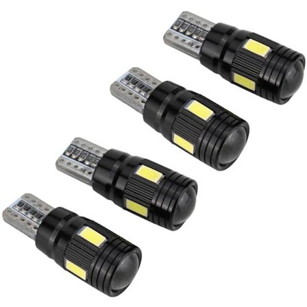 4 st T10 LED-bilslampor Canbus-lampor 12V felfria 5730 6Smd W5W 168 194 Lins 6000K