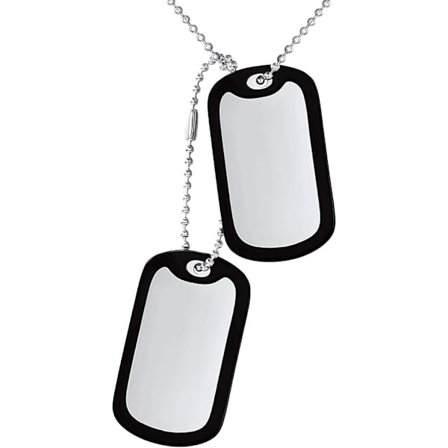 Personlig militærplade halskæde til mænd, personlig militær