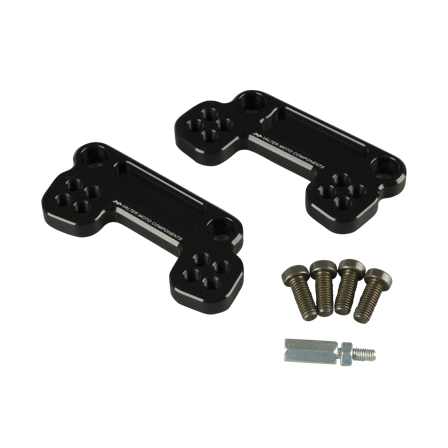 Valter Moto Adjustment Kit for OEM Footpegs Black - Suzuki GSR 750 2011-2016