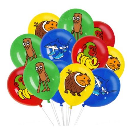 Italialainen Brainrot Tung Tung Sahur Tralalo Lasten Syntymäpäiväjuhlat Tarvikkeet Ilmapallo Astiasto Kuppi Lautanen Banneri Lelu Lahjakoriste-Iloinen