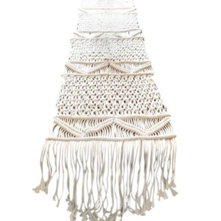 Makrame bordløper håndvevd boho bryllupsborddekorasjon lin KLB