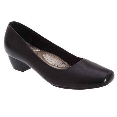 Boulevard Dam/Dam Low Heel Plain Court Shoes 9 UK Svart