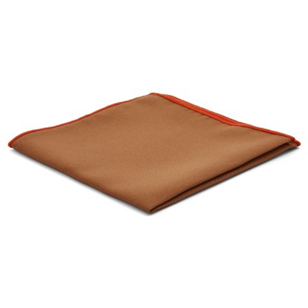 Lysebrun Lommeklud til mænd - Ensfarvede lommeklude