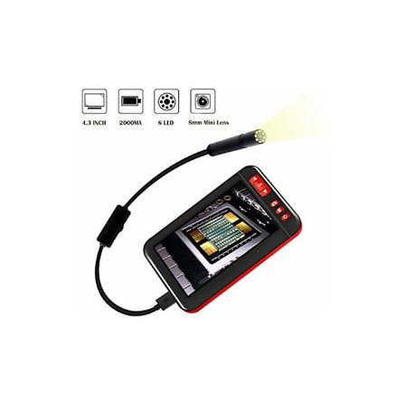 MSBD 10M Industrielt Boreskop Inspeksjonskamera + 4.3'' LCD-skjerm Vanntett 1080P