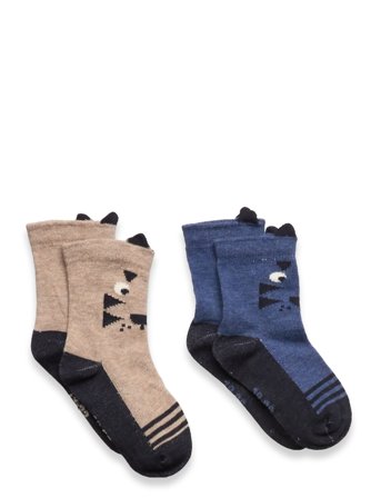 Minymo | Socks W. 3D Effect (2-Pack) | 15 8