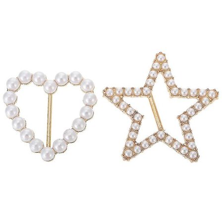 2 stk. Sjalspenne Halsdukspenne Silke Tynn Sjal Bluser Dekorasjon Spenne