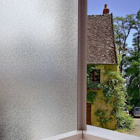 (44.5cmx400cm) Anti-Peep Vindusfilm Frostet Glassfilm Personvern Elektrostatisk Glassfilm Dekorativ for Kontor Hjem Baderom Soverom Kjøkken