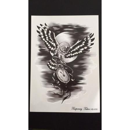 Tillfällig Tatuering 21 x 15cm - Owl