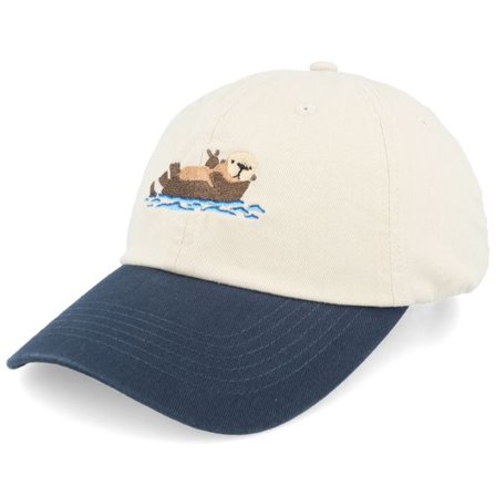 Wild Spirit - Beige unconstructed Keps - Floating & Chilling Beaver Washed Stone/Navy @ Hatstore