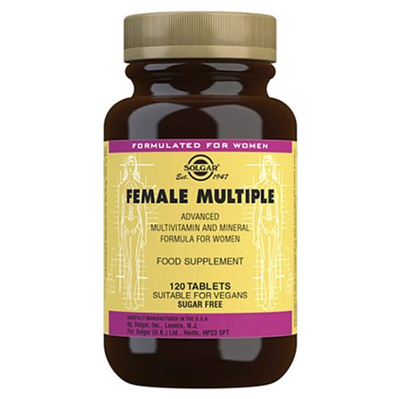 Solgar Female Multivitamin Kvinder 120 tabl, Helse & Madvarer, Kosttilskud, Kosttilskud Til Kvinder