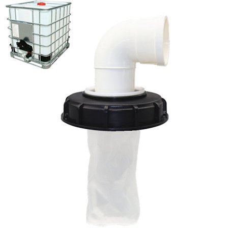 Vaskbart nylon IBC-filter med låg til IBC-regnvandstank 1000 liter 165mm nlfelt(DN150)