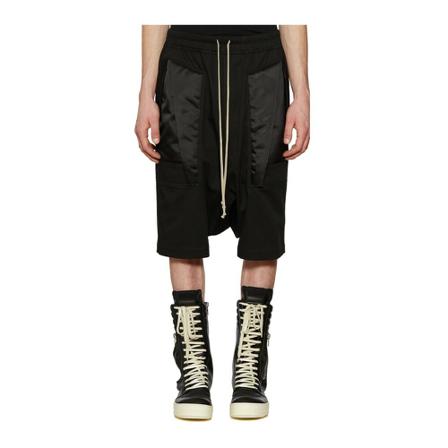 Rick Owens, Bermuda Czarny, Mężczyzna, Rozmiar: S