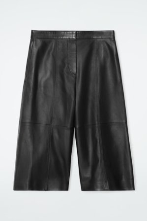 COS Women's Leather Culottes in Black