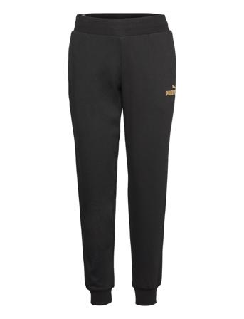 Ess+ Metallic Pants Fl Collegehousut Olohousut Musta PUMA