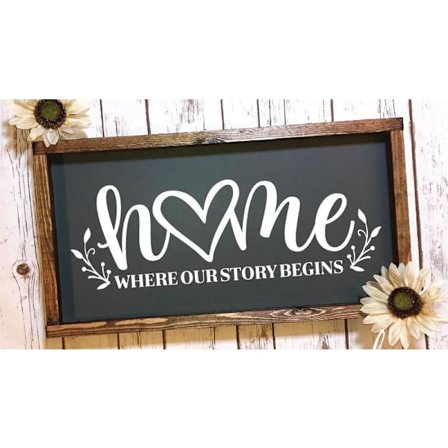Väggdekor/Väggord - Home Where Our Story Begins