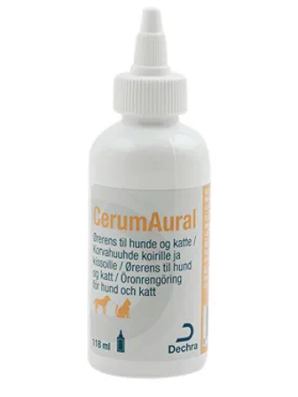 Cerum Aural Vet Ørerens Hund og Katt, 118 ml