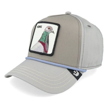 Goorin Bros. - Grå adjustable Caps - Pigeon 100 Grey Twill A-Frame Adjustable @ Hatstore
