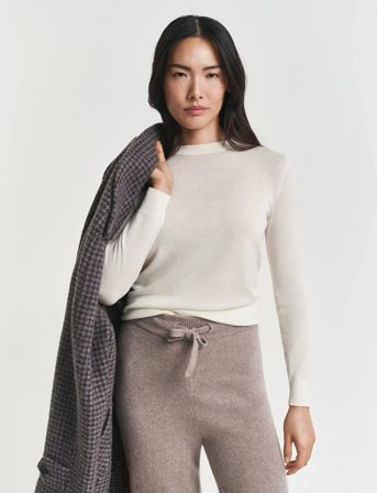 GANT Extrafine Merino Wool C-Neck - White - S