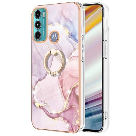 Marmormotiv Motorola Moto G40 Fusion / Motorola Moto G60 skal - Roséguld Marmor Dimma