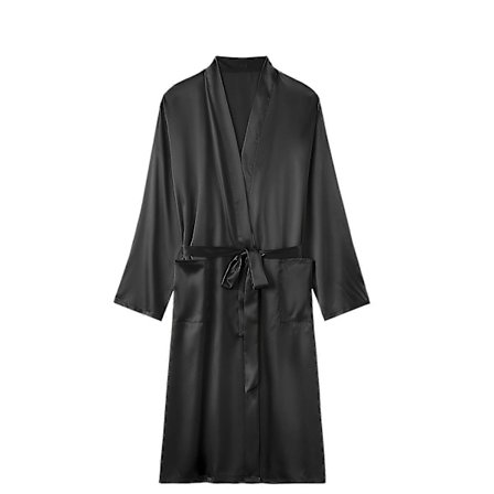 Ny stil Ny plussstørrelse Lett badekåpe, ensfarget kåpe, komfortabel og skånsom stil pyjamas for menn