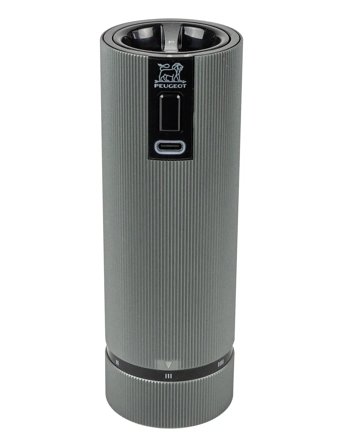 Peugeot Line Elektrisk Peberkværn Aluminium Carbon 15Cm - Grey - 15 CM