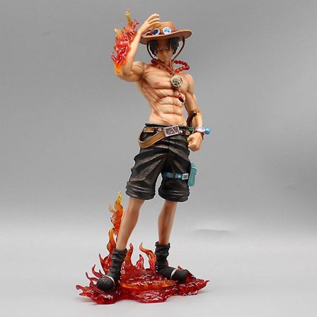 24cm One Piece Figurer Portagas D Ace Anime Figurer Ace Action Figurer Ace Pop Figurine Statue Pvc Model Dukke Legetøj Gave